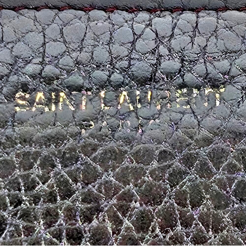 SAINT LAURENT PARIS DARK BROWN CONTINENTAL WALLET – GOLD ZIP – PEBBLED LEATHER - Picture 3 of 11